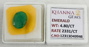 4.8/CT Natural Panna Stone with Govt. Lab Certificate-12313D49946